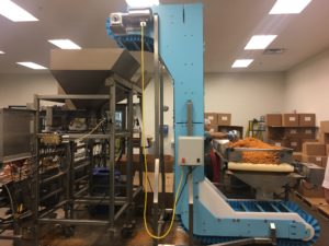24 inch wide DynaClean Z Conveyor for mixing nuts
