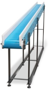 DynaClean Flat Conveyor on incline.