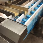 Dynaclean food conveyor with almonds.