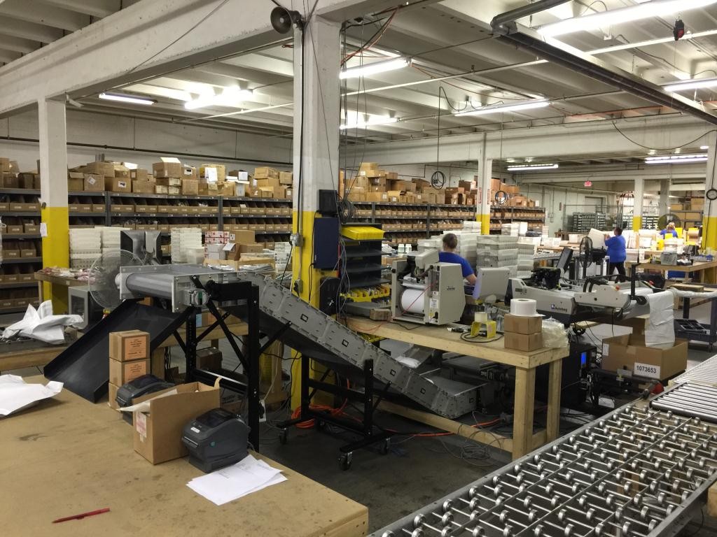 DynaCon roller and incline conveyor systems in a packaging facility.