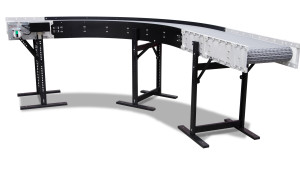 DynaCon lateral or radius turn parts conveyor.