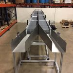 Parts Diverting Conveyor for Two Different Plastic Parts