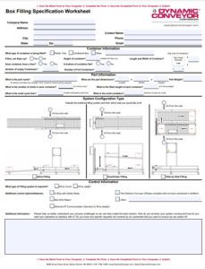 Box Filling System Quote Request Form