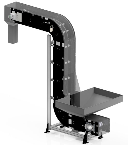A rendering of a Hybrid vertical conveyor