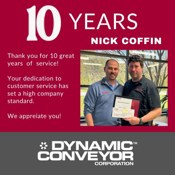 10 year work anniversary Nick Coffin