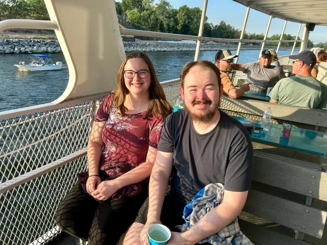 Hanna and Guest on team outing