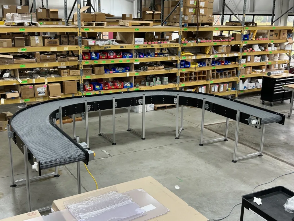 Radius Turn Conveyor - Hybrid specialty from Dynamic Conveyor