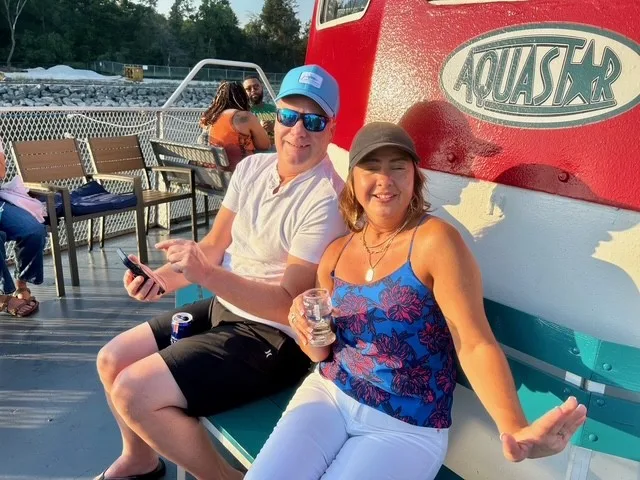 Rick and his guest enjoying the Dynamic Conveyor team cruise