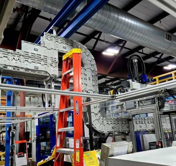 modular conveyor system section for ITW Deltar automotive manufacturing operations