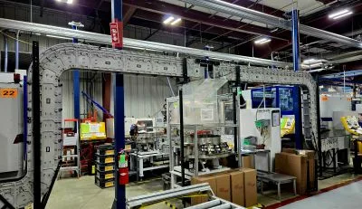 overhead conveyor system installed at ITW Deltar, automotive manufacturer