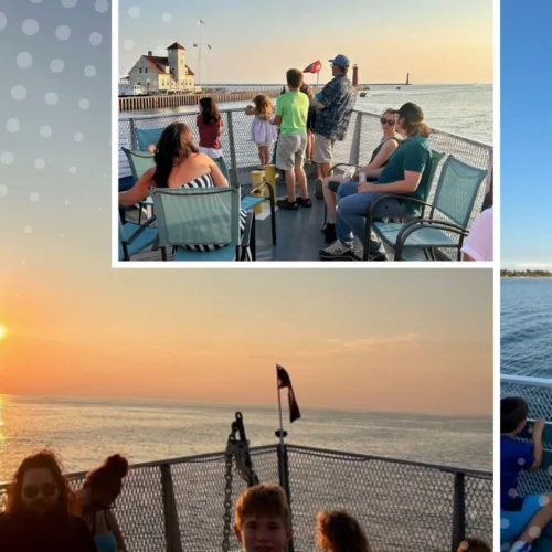 Collage of team cruise images from 2025 outing