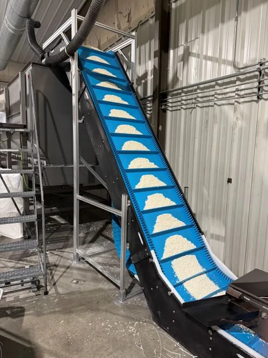 new low maintenance conveyor installed at Shepherd Specialty Paper facility