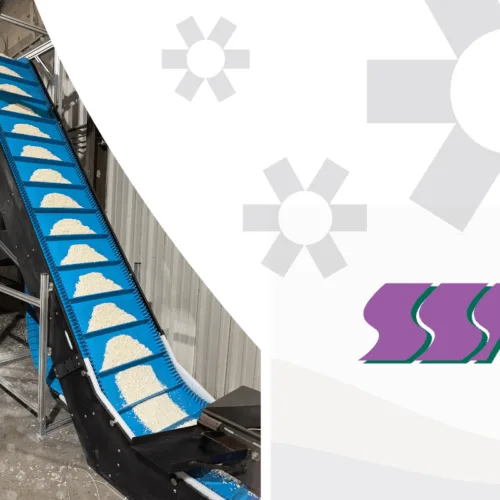 hybrid z incline conveyor at Shepherd Specialty Paper production line