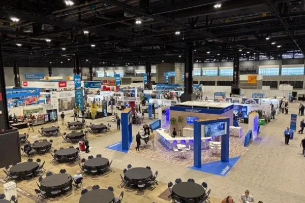 EATS-show-floor-2025 high view of show floor in Chicago fir EATS expo