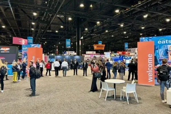 eats-2025-chicago-entrance EATS 2025 Chicago entrance view with visitors at booths