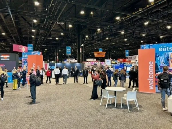 EATS 2025 Chicago entrance view with visitors at booths