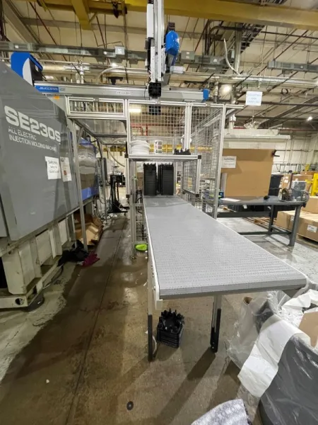 conveyor with robotic integration at Thermo Plastics manufacturing plant