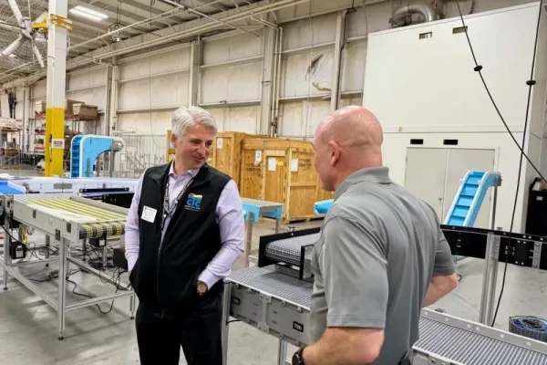 GMED-roundtable-2026-2 manufacturing professionals at Dynamic Conveyor discussing workforce in West Michigan