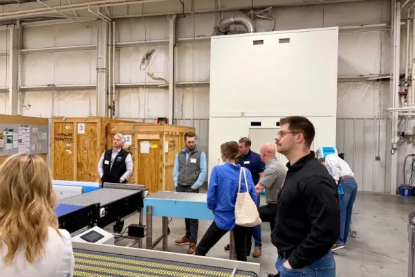 manufacturers-roundtable West Michigan manufacturing professionals on tour of Dynamic Conveyor