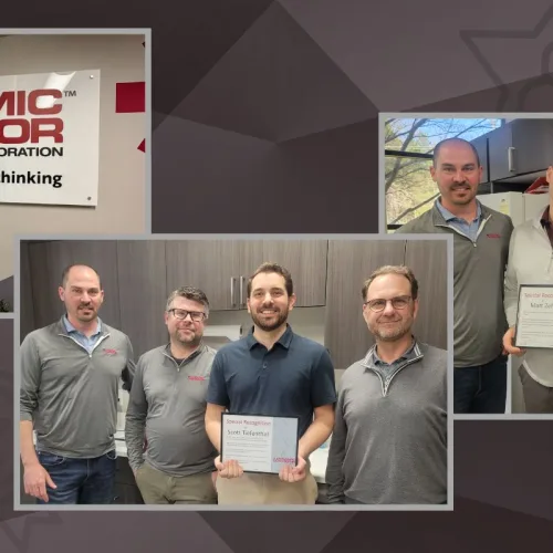 collage of photos with Q1 Dynamic Conveyor Employee Recognition recipients