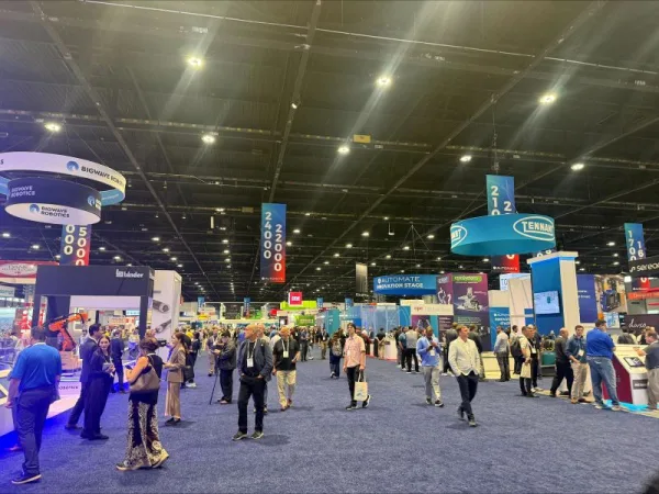 expo floor at Automate 2026 show in Chicago