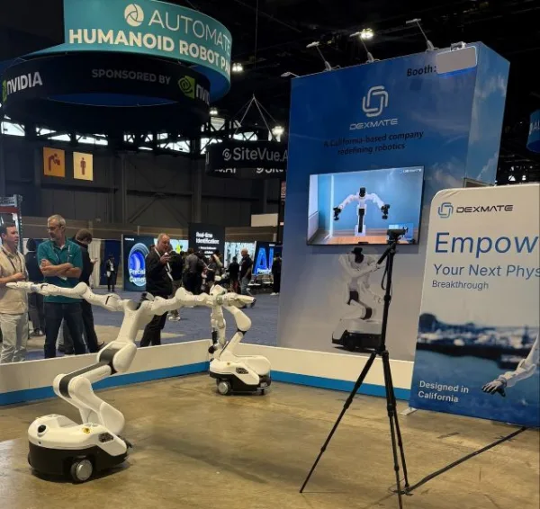 robot on display at Automate 2026 tradeshow