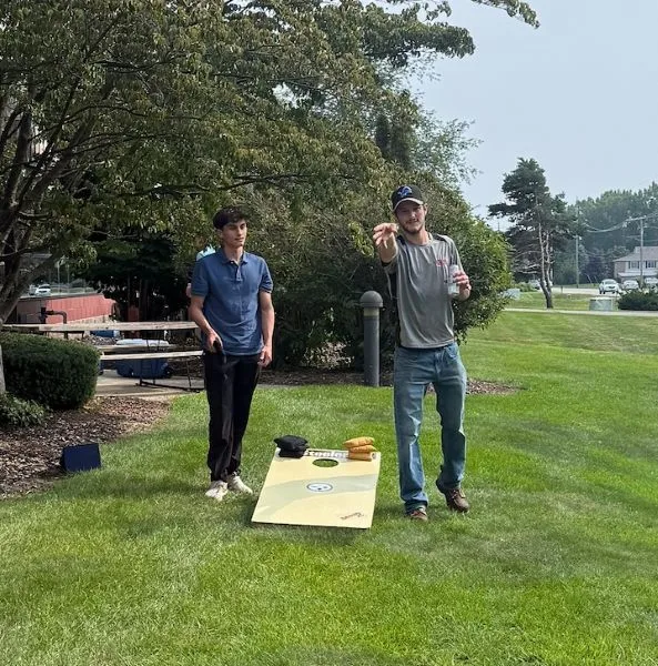 Max_Calvin-Cornhole Max and Calvin teaming up for cornhole at the 2026 celebration for a record breaking july
